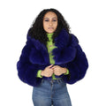 Layered Fox Cropped Bolero with Hood