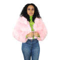 Layered Fox Cropped Bolero with Hood