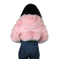 Layered Fox Cropped Bolero with Hood