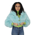 Layered Fox Cropped Bolero with Hood