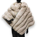 Short Diamond Cut Fox Poncho