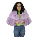 Layered Fox Cropped Bolero with Hood
