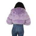 Layered Fox Cropped Bolero with Hood