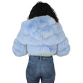Layered Fox Cropped Bolero with Hood