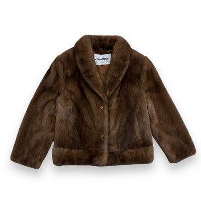 Dark Brown Mink Bomber