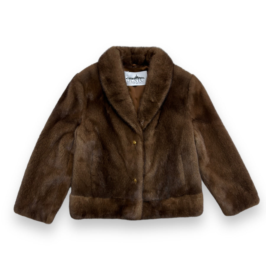 Dark Brown Mink Bomber