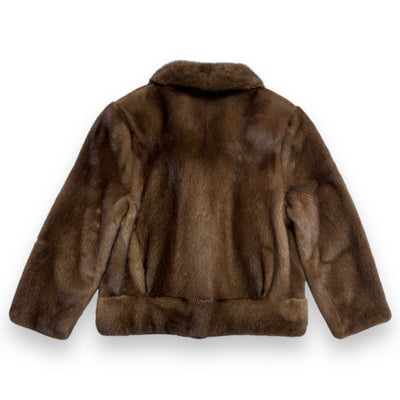 Dark Brown Mink Bomber