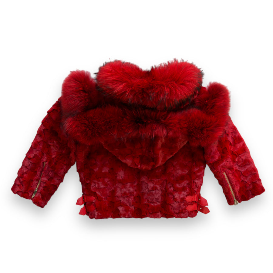 Biker Style Mink Jacket