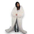 Faux Full Length Dragging Coat