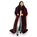 Faux Full Length Dragging Coat