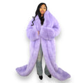 Faux Full Length Dragging Coat