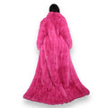 Faux Full Length Dragging Coat