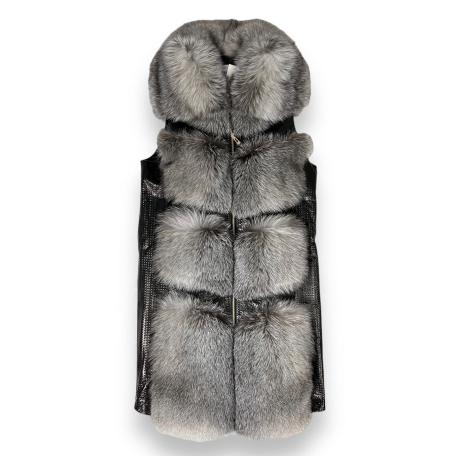 Leather and Fox 7/8 Vest