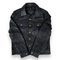 Cow Leather Trucker Jean Jacket