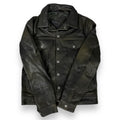 Cow Leather Trucker Jean Jacket