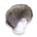 Leather Hat with Fox Trim