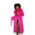 Mink Tails Trench Coat with Natural Fox Collar