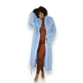 Mink Tails Trench Coat with Natural Fox Collar