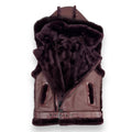 Shearling Vest with Hood