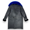 Shearling Coat with Blue Fox Collar