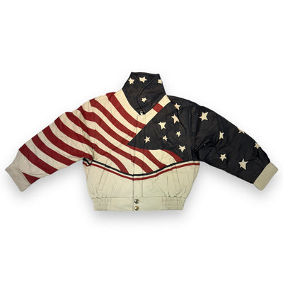 White USA Leather Jacket
