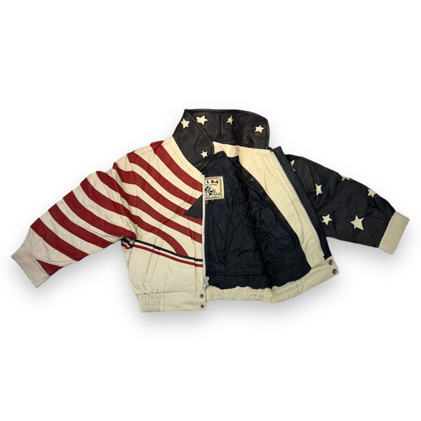 White USA Leather Jacket