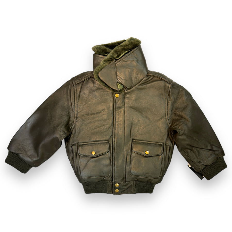 Leather Jacket with Furry Collar