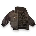 Leather Jacket with Chest Pockets
