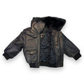 Leather Jacket with Furry Collar