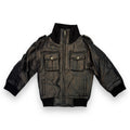 Leather Jacket with Chest Pockets