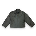 Grey Leather Jacket with Zippers
