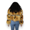 Golden Fox Long Coat with Detachable Bottom
