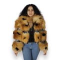 Golden Fox Long Coat with Detachable Bottom