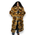 Golden Fox Long Coat with Detachable Bottom