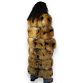 Golden Fox Long Coat with Detachable Bottom