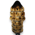 Golden Fox Long Coat with Detachable Bottom