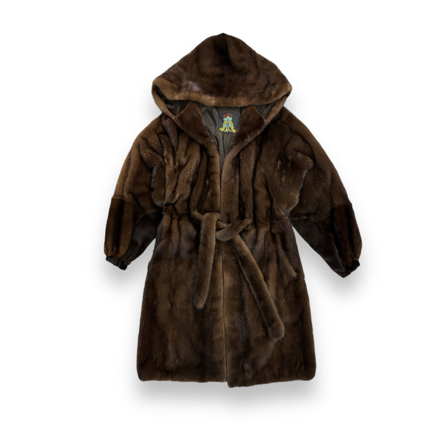 3/4 Brown Mink with Hood