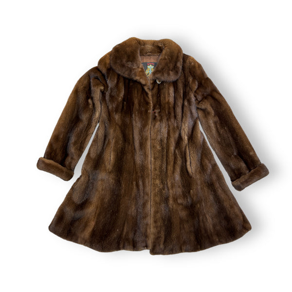3/4 Brown Mink with Collar