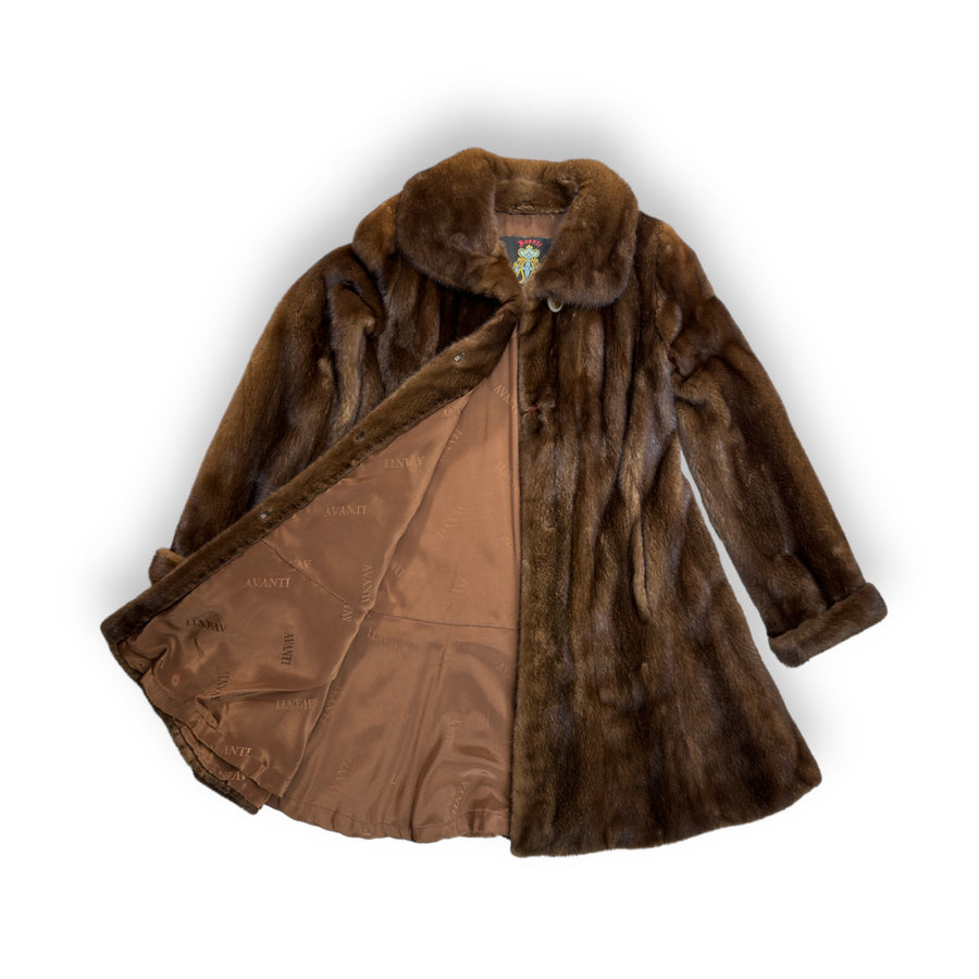 3/4 Brown Mink with Collar