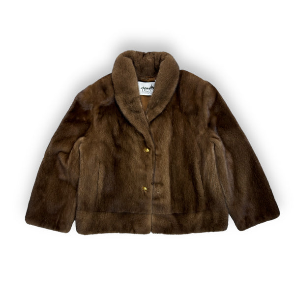 Brown Button Down Mink