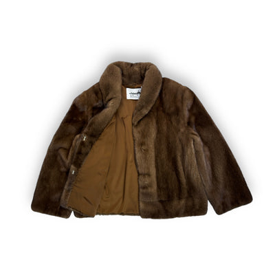 Brown Button Down Mink