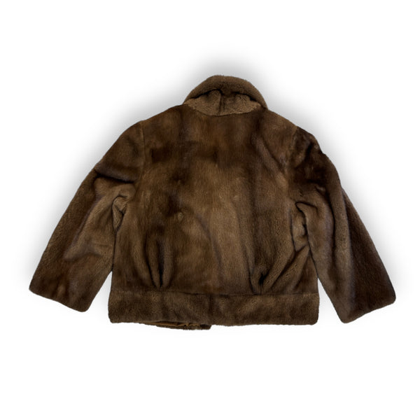Brown Button Down Mink