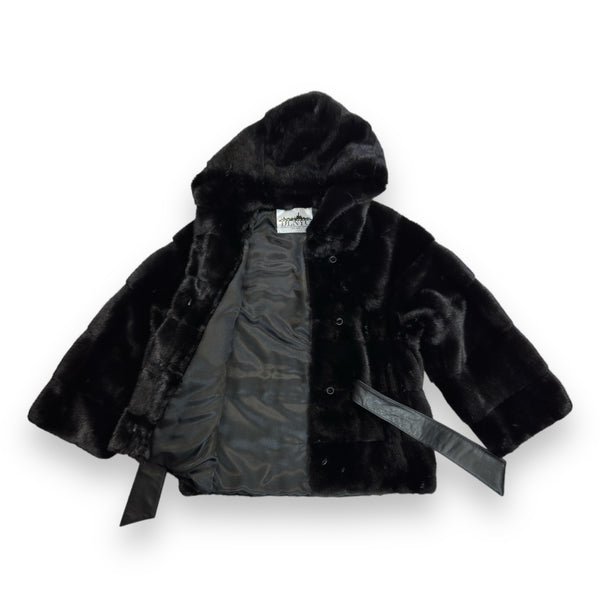 Black Mink with Hood