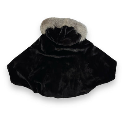 Mink Poncho with Fox Hood