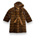 7/8 Coat with Hood and Belt