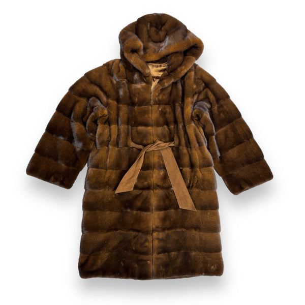 7/8 Coat with Hood and Belt