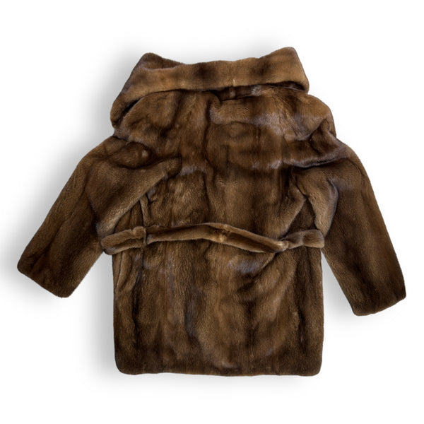 3/4 Coat with Hood and Belt