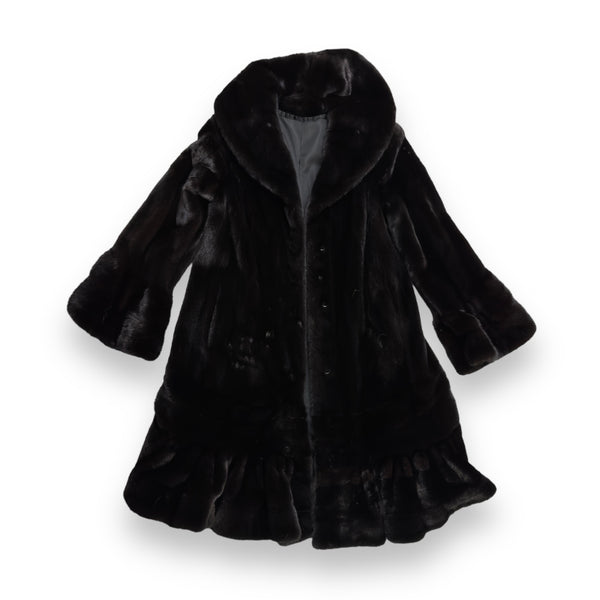 Full Skin Wavy Cut Mink Trench Coat