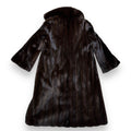 3/4 Dark Brown Button Down Mink