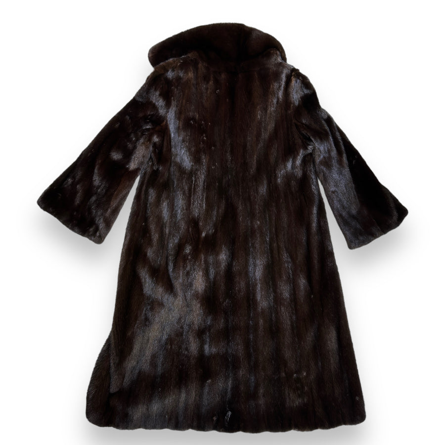 3/4 Dark Brown Button Down Mink